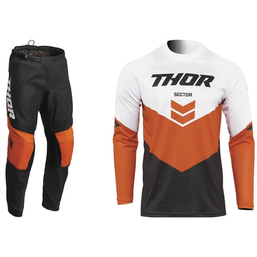 Thor 2022 Sector Chev Charcoal/Red Orange Gear Set