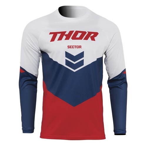 Thor 2022 Sector Chev Red/Navy Jersey [Size:SM]