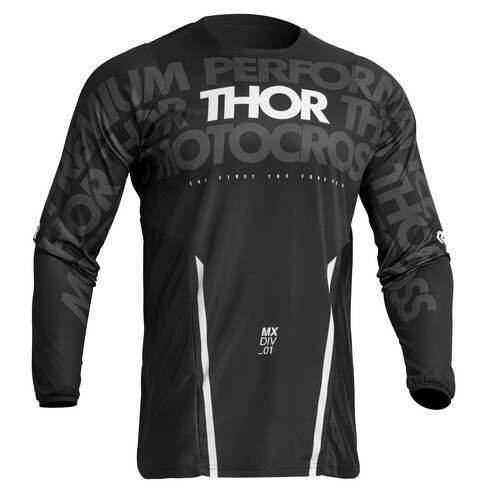 Thor 2024 Pulse Mono Black/White Jersey [Size:SM]