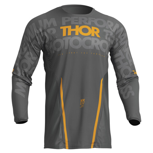 Thor 2024 Pulse Mono Dark Grey/Yellow Jersey [Size:SM]