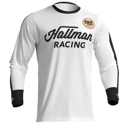 Thor 2024 Hallman Differ Roosted White/Black Jersey [Size:SM]