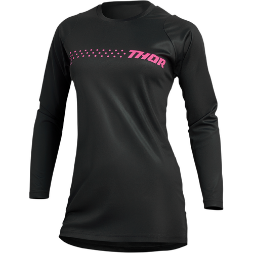 Thor 2024 Sector Minimal Black/Fluro Pink Womens Jersey [Size:XS]