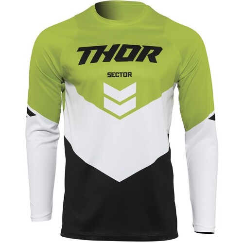 Thor 2022 Sector Chev Black/Green Youth Jersey [Size:LG]