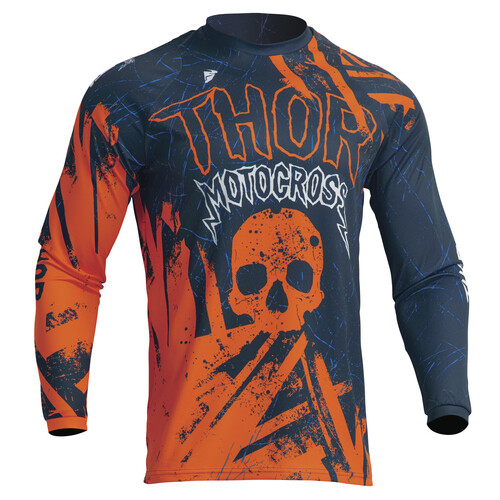 Thor 2023 Sector Gnar Midnight/Orange Youth Jersey [Size:2XS]