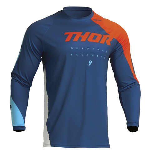 Thor 2023 Sector Edge Navy/Orange Youth Jersey [Size:XS]