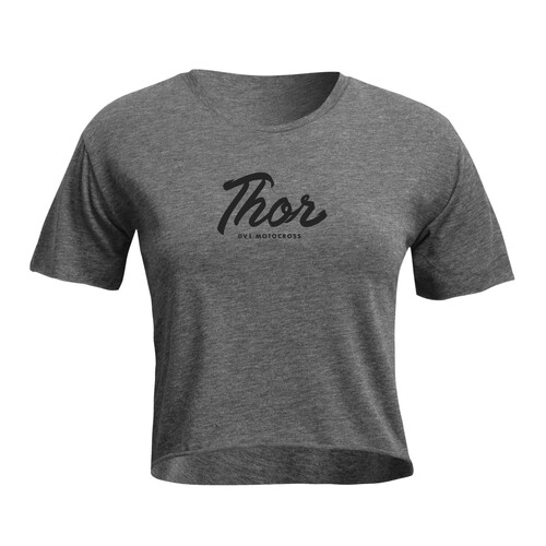 Thor 2024 Script Charcoal Womens Crop Top Tee [Size:SM]