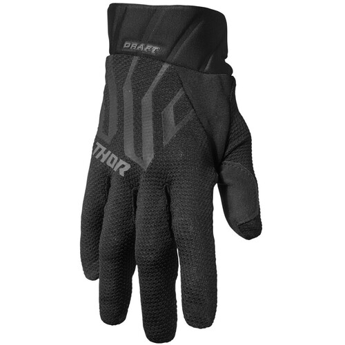 Thor 2024 Draft Black/Charcoal Gloves [Size:XS]
