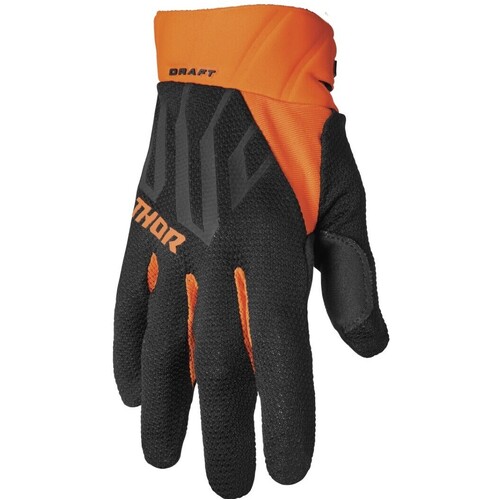 Thor 2024 Draft Black/Orange Gloves [Size:XS]