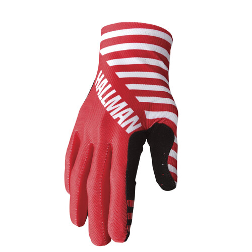 Thor 2024 Hallman Mainstay Slice White/Red Gloves [Size:XS]
