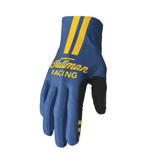 Thor 2024 Hallman Mainstay Roosted Navy/Lemon Gloves [Size:XS]
