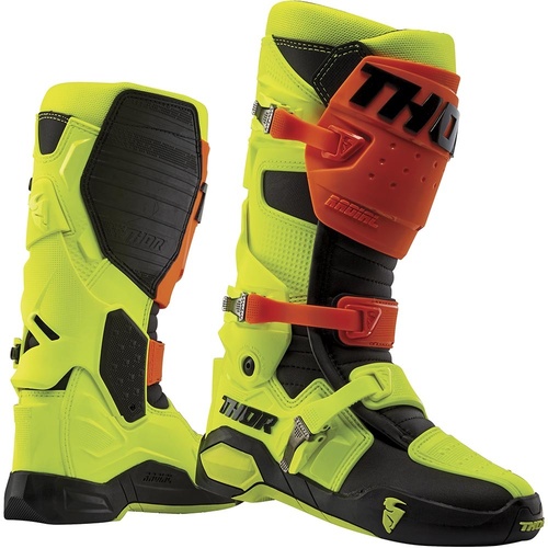 Thor 2021 Radial Fluro Orange/Yellow Boots [Size:7]