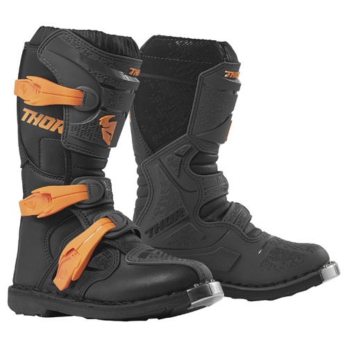 Thor 2023 Blitz XP Charcoal/Orange Youth Boots [Size:1]