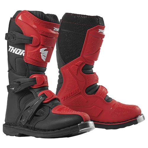 Thor 2023 Blitz XP Red/Black Youth Boots [Size:1]