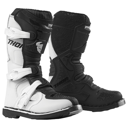 Thor 2023 Blitz XP White/Black Youth Boots [Size:2]