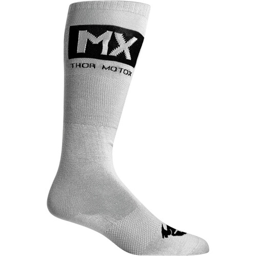 Thor 2024 MX Cool Grey/Black Socks [Size:6-9]