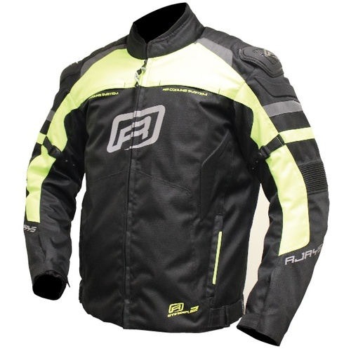 Rjays Stinger II Black/Hi-Vis Textile Jacket [Size:XS]