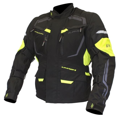 Rjays Voyager V Black/Hi-Vis Textile Jacket [Size:XS]