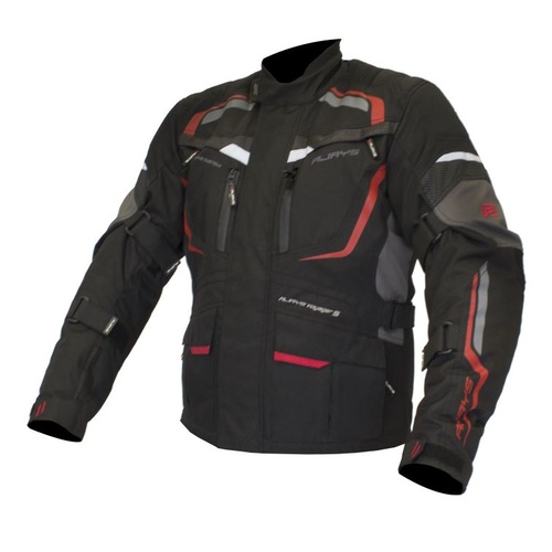 Rjays Voyager V Black/Red Textile Jacket [Size:XS]