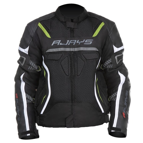Rjays Air-Tech Black/White/Yellow Textile Jacket [Size:SM]