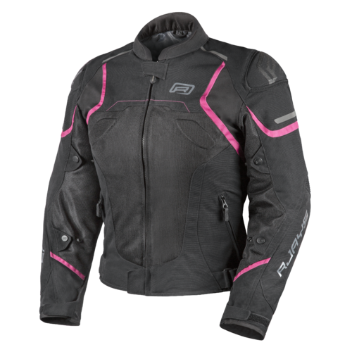 Rjays Pace Airflow Black/Pink Womens Textile Jacket [Size:8]