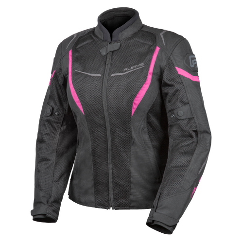 Rjays Swift III Black/Pink Womens Textile Jacket [Size:6]