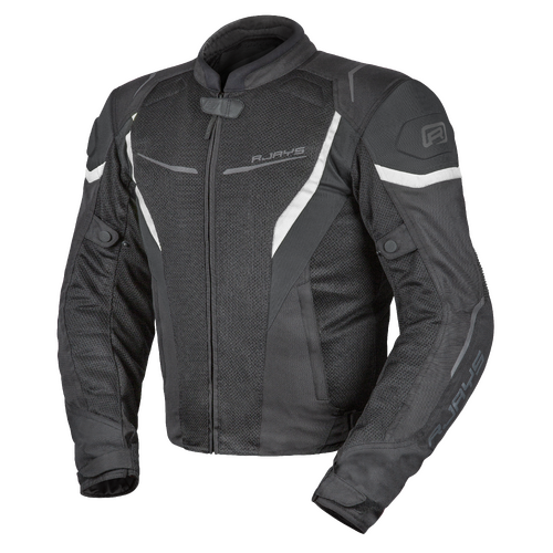 Rjays Swift III Black/White Textile Jacket [Size:SM]