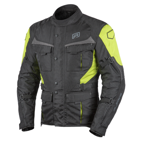 Rjays Venture Black/Yellow Textile Jacket [Size:SM]