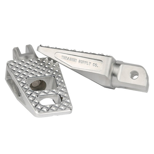 Thrashin Supply TS-TSC-2026-0 P-54 Footpegs Silver for Softail 18-Up (Front)