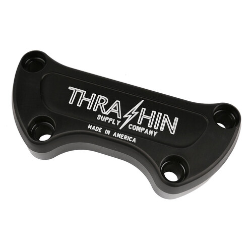 Thrashin Supply TS-TSC-2800-4 Handlebar Top Clamp Twice Cut Black