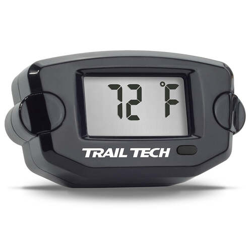 Trail Tech TTO Digital Temperature Gauge Black w/10mm Cylinder Head Sensor (Surface Mount)