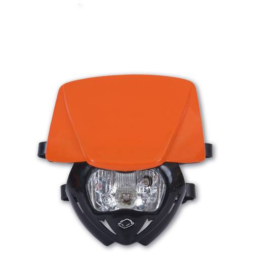 UFO Panther Headlight Black Base/Orange Upper