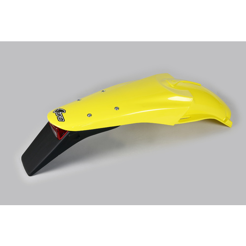 UFO Rear Fender w/Tailight Yellow (01-18) for Suzuki DRZ 400E 00-20
