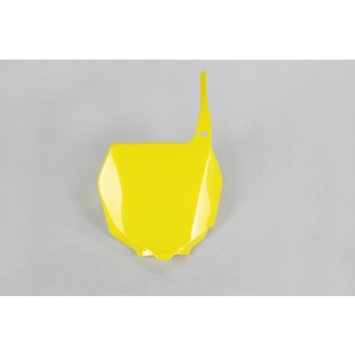 UFO Front Number Plate Yellow (01-18) for Suzuki RM 125/250 01-20/RMZ 250 07-09/RMZ 450 05-07