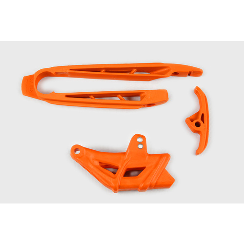 UFO Chain Guide & Swingarm Chain Slider Kit Orange (98-18) for KTM SX/SX-F 07-10/EXC/EXC-F 08-10