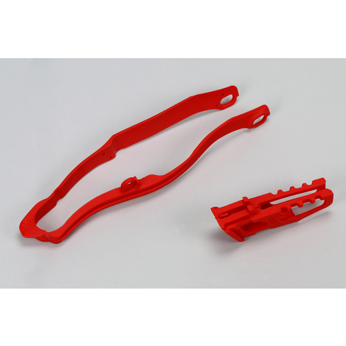 UFO Chain Guide & Swingarm Chain Slider Kit Red (00-18) for Honda CRF250R-RX 14-17/CRF450R-RX 13-16