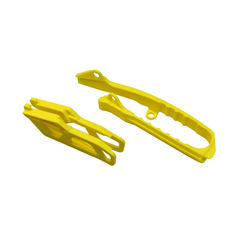 UFO Chain Guide & Swingarm Chain Slider Kit Yellow (01-19) for Suzuki RMZ 250 19-20/RMZ 450 18-20