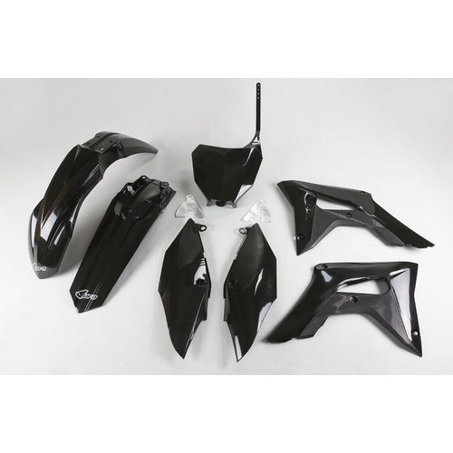 UFO Plastics Kit Black for Honda CRF250R 2019/450R 1719