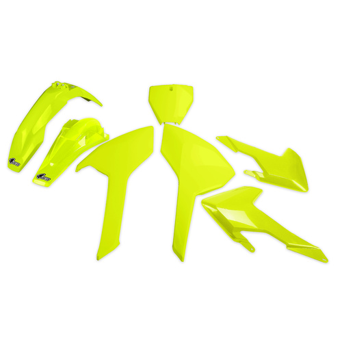 UFO Plastics Kit Fluro Yellow for Husqvarna TC/FC 16-18