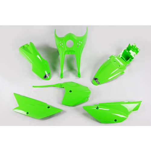 UFO Plastics Kit Green for Kawasaki KLX 110 10-20