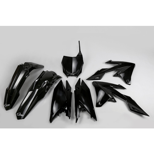 UFO Plastics Kit Black for Suzuki RMZ 250 19-20/RMZ 450 18-20