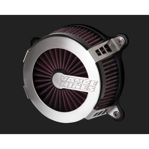 Vance & Hines V70066 VO2 Cage Fighter Air Intake Brushed Finish for Touring 17-20
