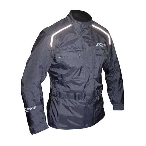 Rjays Vector Black Stout Textile Jacket [Size:XL-3XL]