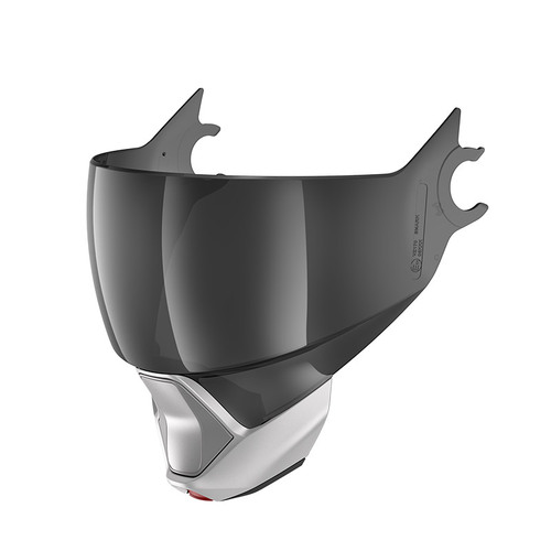 Shark Dark Smoke Visor & Chinbar for Evojet Helmets Dual Blank Matte Silver/Blue