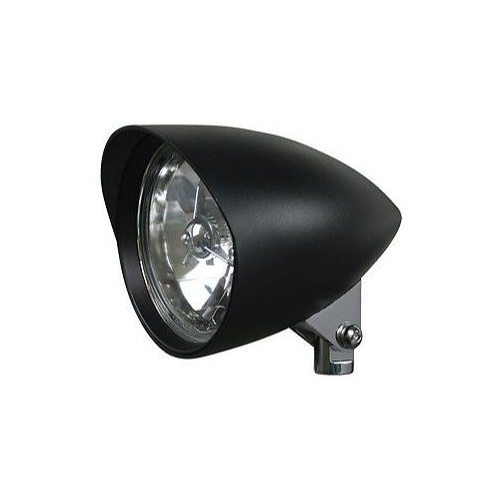 DNA Specialty Style Headlight 5 3/4" Tribar Style with Angel Eye LED Gloss Black Face Lens Fits Harley Davidson & Custom