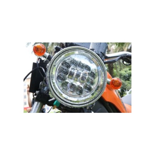 Headlight LED 90w Chrome Face Suit Most 7" - Softail Heritage & Fatboy Fl, Touring Flt & Indian Models