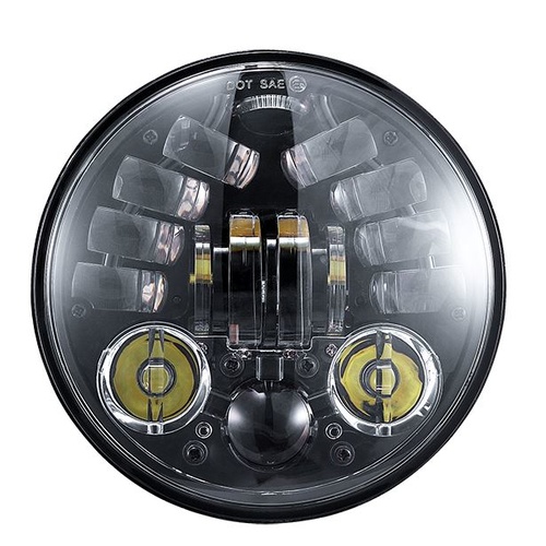 Headlight 60w LED Daymarker Style Black Face Fits V-Rod VRSCDX'12-17 & VRSCF'02-17 Models + Ext Warranty