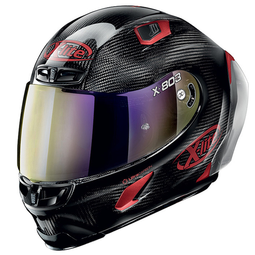 X-Lite X-803 RS Ultra Carbon Iridium Edition 63 Carbon/Red Helmet [Size:XS]