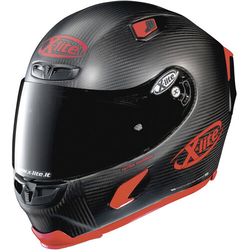X-Lite X-803 Ultra Carbon Puro 4 Flat Carbon/Red Helmet [Size:SM]