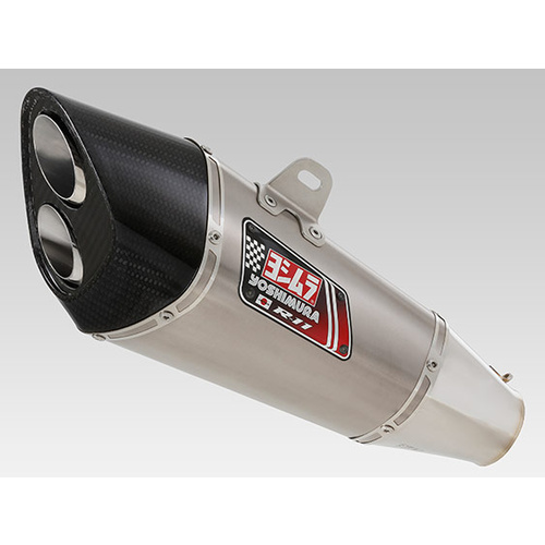 Yoshimura R-11 Dual Exit/Euro3 Stainless Slip-On Muffler w/Stainless Sleeve for Suzuki GSX-R600 11Up/GSX-R750 11Up