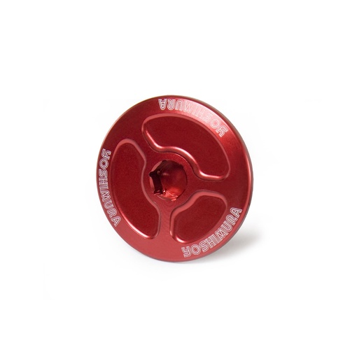 Yoshimura Crank Inspection Plug Red for Suzuki RM-Z250 07-14/RM-Z450 05-15/RMX-450Z 10-11